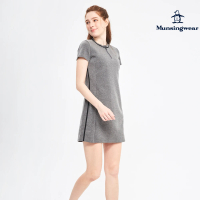 【Munsingwear】企鵝牌 女款灰色太空布修身長版洋裝 MLRL8781