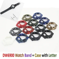 2 In1 Watch Band Wrist Bracelet Frame bezel DW6900/DW6900BB/DW6600 Strap Case Cover DW-6900/DW-6900BB/DW-6600/DW6930 Wristband