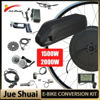 Electric Bike Conversion Kit 1500W/2000W Rear Hub Brushless Gearless Motor 26‘’27.5‘’700C Wheel 48V 13AH/20AH Lithium Battery