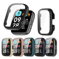 Protective Case Cover For Redmi Watch 3 Active Bumper Tempered Glass Film Screen Protector For Xiaomi Redmi Watch 3 Accessories