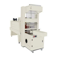Semi-automatic film sealing and cutting heat shrink packaging machine