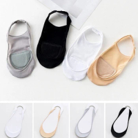 1 Pair New Invisible Boat Socks Women Non-Slip Socks For High Heels Shoes Ice Silk Thin Half-Palm Suspender Boat Socks