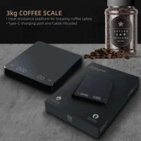 3kg/0.1g Drip Coffees Scale High Precision Kitchen Accessories Coffee Scale Household Coffee Electronic Scales Led Screen