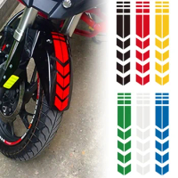 2Pcs Universal Motorcycle Sticker with Arrow Stripe Reflective Stickers Moto Fender Flash Paste Motorbike Tape Decal Waterproof