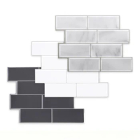 3D Wall Tiles Mosaic Self-Adhesive Peel and Stick Backsplash for Kitchen, Vinyl Decorative Tiles Tiles Peel and Stick