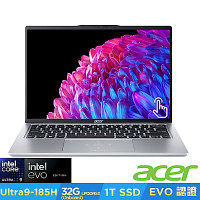 Acer 宏碁 Swift Go SFG14-73T-96UZ 14吋AI輕薄觸控筆電(Core Ultra 9-185H/32GB/1TB/Win11)｜EVO認證