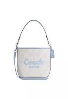 Coach City女士單肩包冰川白配藍色CAL04