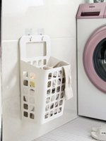 衛生間裝放換洗臟衣服籃子收納架藤編襪子廁所小號可掛式筐洗衣籃