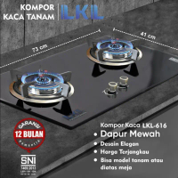 Kompor kaca tanam LKL 616 Kompor Tanam kaca LKL-616 Kompor Gas LKL