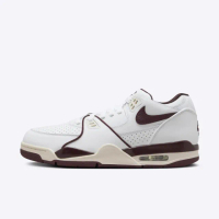 【NIKE 耐吉】Air Flight 89 Low 男 休閒鞋 運動 復古 球鞋 低筒 白 酒紅(FQ8256-100)