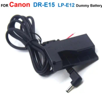 DR-E15 DC Coupler With DIY Cable LP-E12 LPE12 Dummy Battery For Canon ACK-E15 EOS-100D Kiss x7 EOS Rebel SL1 SX70HS