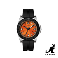 KANGOL 街頭簡約風格計時錶-橘-KG74244-02S
