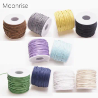 1.5mm 15m/35m Waxed Cotton Cord Beading Cord Waxed String Wax Cord for Jewelry Making and Macrame Supplies Roll Spool HK055