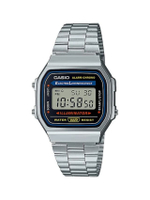 CASIO นาฬิกาข้อมือ A-168WA-1Q สีเงิน
