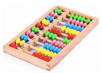 【晴晴百寶盒】櫸木算盤 珠心算學習 兒童木製彩色珠算盤 早教 益智 學習 益智遊戲 教具玩具 小學生 平價促銷 A188