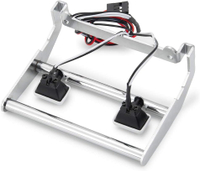 RCLIONS กันชนหน้าโลหะพร้อมไฟ LED สำหรับ TRX4 Bronco 1/10th อุปกรณ์เสริมรถ RC Crawler