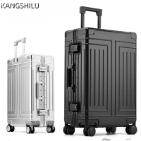 All-aluminum suitcase alloy trolley case universal large size luggage 20-inch travel suitcase carry-on