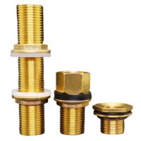 Various 1/2" 3/4" 1" BSP Male Brass Water Tank Bulkhead Pipe Fitting Connector Coupler Adapter Home Garden Hole Drainer
