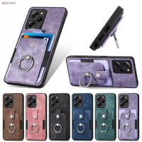 For Xiaomi Poco F5 M5 M4 M3 Pro Leather Wallet Id Card Slot Ring Holder Case For Poco X5 X4 Pro X3 Gt Stand Shockproof Cover
