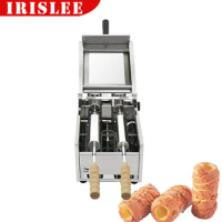 Electric Chimney Bread Roll Baking Machine 1500W 2 Sticks Rolling Waffle Crispy Machine Crispy Ice C