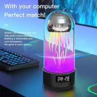 Creative Colorful Jellyfish Glowing Bluetooth Sound Portable Stereoscopic Breathing Light Intelligent Decoration Bluetooth Speak