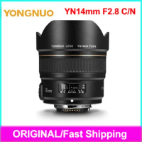 Yongnuo 14mm F2.8 Ultra-wide Angle Prime Camera Lens Auto Focus AF MF Metal Mount Lens for Nikon d5300 d3400 d3100 For Canon