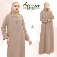 AIMAN JUBAH NEW FOR MUSLIMAH SIZE (XS TO 3XL)