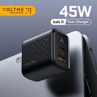 VOLTME 45W GaN USB Charger PD QC 3.0 Fast Charging Mobile Phone Adapter Quick Charger For iphone 15 pro max xiaomi Samsung S21