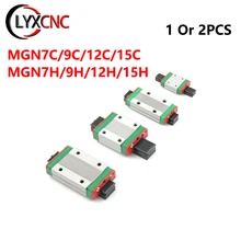 2pcs original HIWIN linear block MGN7C MGN9C MGN12C MGN15C mini linear guide CNC 