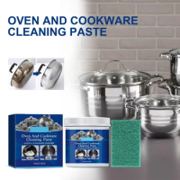 Oven &amp; Cookware Stainless Steel Cleaner Pastes Remove from Pots Cleaner for Removing Rusts Decontamination