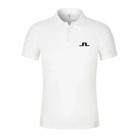 Summer Men Golf Shirt J LINDEBERG Golf Jersey Casual Short Sleeve Breathable High Quality Men's Polo T-shirt Top