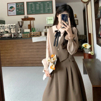 Ladyshop - Korea Dress French Style High-End Fake Two-Piece Dress For Women D312