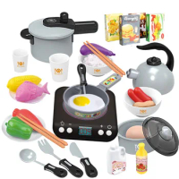 Induction Cooke Kitchen Toy Blender Cash Register Pretend Play House Appliances Early Learning Preschool Cooking Toy Gift Kids
