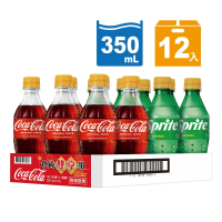 【Coca-Cola 可口可樂】食尚雙享組寶特瓶350mlx12入/箱