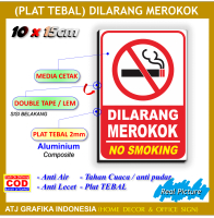 Plat tebal dilarang meroko kotak peduli kesehatan anti polusi asap k3