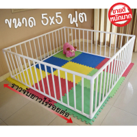 พร้อมส่งจากไทย Khokdekd playpens PVC สีขาว1.5X1.5m H60cm
