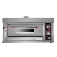 Gas oven, commercial gas oven, liquefied gas single-layer double-pan baking, large oven 99min timing function