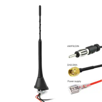 Car Antenna Set Radio Amplified Splitterfor DAB/AM/FM Electric Aerials Auto Accessories FM Radio Antenna Aerial Kit
