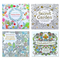 Montessori Toy Small Size Secret Garden Coloring Book Stress Relief Adult Version Hand-painted Filling Coloring Mandala Painting