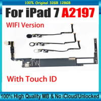 A2197 Wifi version For iPad 7 motherboard Free iCloud 32gb 128gb For iPad 7 logic board with ios system full chips plate