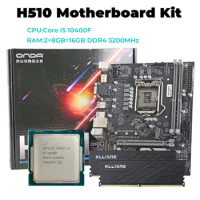 ONDA H510 Kit Intel Core i5 10400F 2*8GB = 16GB Memory DDR4 3200 Desktop RAM LGA 1200 Motherboard Set H510M