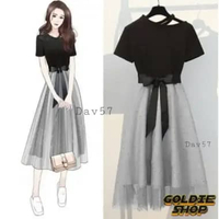 Goldie Shop Midi Dress Natal Vina 8 WARNA | Christmas Dress Anak Remaja | Pakaian Anak Natalan | Baj