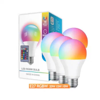 E27 RGB 20W 15W 10W RGBW LED Light LED Bulb Light Lampada Changeable Colorful RGBWW LED Lamp With IR Remote Control 220V 240V
