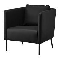 EKERÖ 扶手椅, bomstad 黑色, 70x73x75 公分