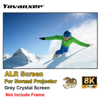 100 Inch Grey Crystal Anti Light Projection Screen ALR Frameless Screen for Projector For Long Throw Smart Projector 4K HD