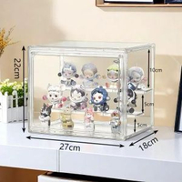 黑膠唱片cd防塵收納盒光碟明信片光碟收藏展示架專輯玩偶放置架子