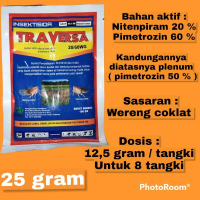 Traversa 25 gram insektisida wereng nitenpiram 20 % dan pimetrozin 60 %  plenum pexalon