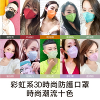 【愛比堤 官方授權】 3D彩虹系時尚防護口罩 一組/10片