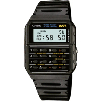 【CASIO 卡西歐】絕命毒師老白配戴款 復古風潮計算機腕錶/黑(CA-53W-1Z)