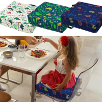 Toddler Booster Seat for Dining Table Non Slip Booster Seat with Adjustable Safety Belt and Fastening Strap Cute Table Booster
